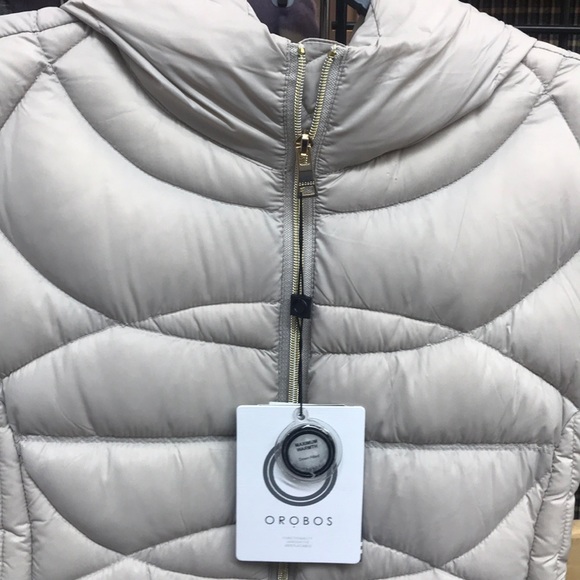 NWT,Women's Orobos Classic Down Vest cream petal - Picture 9 of 16
